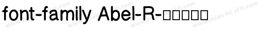font-family Abel-R字体转换